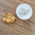 Macro detail of a fruit-shaped cherry silicone mold for chocolate and clay crafting - Cherry