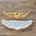 European style ornate floral silicone mold for fondant cake decoration and DIY crafts - Symmetrical Half-Moon (1)