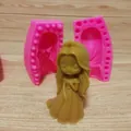 Detailed 3D girl shaped silicone mold for cake decorating and creative DIY craft ornaments - Girl with Hanging Hands