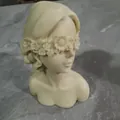 Detailed view of blindfolded girl silicone mold for DIY aromatherapy plaster and candles - Blindfolded Girl