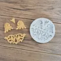 Close-up detail of Baroque relief patterns in a white silicone fondant cake mold - Round Baroque (5)