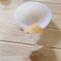 Durable white silicone mold for making Easter cracked dinosaur egg candles or chocolate - Small Dinosaur Egg Mold / Style 3 / White