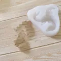 Professional white silicone dinosaur egg mold for DIY candles and plaster crafts - Medium Dinosaur Egg Mold / 1 / White