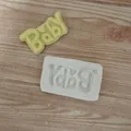 Detailed view of the Baby letters silicone mold for DIY fondant and chocolate cake toppers - BABY Letter Style
