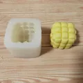 3D cube Rubik's style aromatherapy candle silicone mold showing yellow finished product - 3x3 Ottoman Style