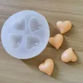 Four-cavity heart-shaped silicone mold for chocolate and DIY crafts - 4-Cavity Heart