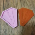 Silikonform im Smoking-Design für Fondant- und Schokoladendekoration mit Knöpfen - Triangle Suit