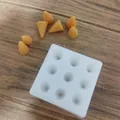 Detalle de molde de silicona de 9 cavidades mini cono de helado para decorar pasteles - Cono de Helado