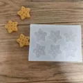 Detalle de un molde de silicona de 6 cavidades con forma de estrella para decoración - Galleta Estrella de 6 Cavidades