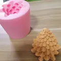 3D Christmas tree silicone mold for candle making and cake decorating with textured scales - Large Christmas Tree