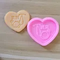 Detailed heart-shaped silicone mold with RN stethoscope for DIY resin crafting. - Heart RN Style
