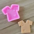 Detailed macro view of nurse scrub uniform silicone mold with stethoscope and heart details - Mini Nurse Uniform Style
