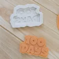 Detailed macro view of 100 DAYS silicone mold for chocolate and fondant cake toppers - 100DAYS Style