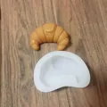 Molde de silicona en forma de croissant para mousse de chocolate, repostería y manualidades. - Cuerno