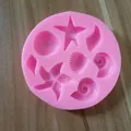 Dettaglio stampo in silicone a tema oceano con conchiglie e stelle marine - Stella Marina 2