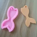 Moule en silicone queue de poisson pour porte-clés et artisanat - Style Queue de Poisson