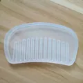 Detail view of semi-transparent silicone comb mold for DIY resin crafts - Semi-Oval Style (3)