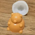 Professional 3D bear silicone mold for chocolate and fondant cake decorating details - Fat Bear