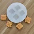 Detail view of waffle-shaped silicone mold for cake decoration and DIY baking - Waffle Shape / Square Grid Waffle Shape