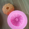 Sea urchin shaped pink silicone mold for ocean themed fondant baking or DIY crafts - Size 6
