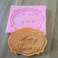 Détail du moule à gâteau en silicone Merry Christmas et décor en fondant fini artisanal - Moule Lettres Joyeux Noël (5#) / 5