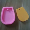 Wine glass shape silicone mold for DIY keychains and car aromatherapy hanging crafts - Wine Glass Shape (Pink)