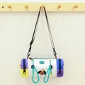 Large capacity cute multi-colored bicycle handlebar bag with dog patch for kids bike - Bicycle Hanging Bag / 1 Piece/Pack / White
