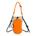 Vibrant Japanese style dopamine water bottle bag with bright orange rope straps SKU view - Beige and Orange Patchwork (HT-299) / Orange