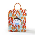 Colorful graffiti rabbit print tote bag with large capacity and durable top handle - Denim Rabbit