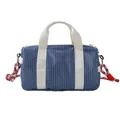 Borsa da bowling a quadretti blu di grande capacità con tracolla in corda colorata - Taglia L / Blu