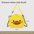 Cute cartoon yellow duck embroidered crossbody phone bag with colorful rope straps - Yellow Duck