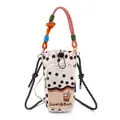 Cute boba tea patterned crossbody bag with colorful rope strap for kids and teens. - Pearl Milk Tea