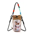 Dopamine style cartoon dachshund water bottle phone crossbody bag with colorful rope strap - Three Puppies