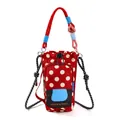 Vibrant red polka dot dopamine shoulder bag for outdoor water bottle and phone storage - Red Polka Dot