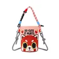 Cartoon red panda print bucket bag featuring So Cute It Hurts text on white background - Cinnamon Fox