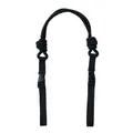 Adjustable black nylon rope strap for embroidered tote bag with plastic buckles - Solid Black Shoulder Strap