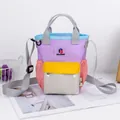 Multicolor waterproof children's crossbody bag with adjustable strap and handles - Parent-Child Size / Purple