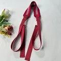 Fashionable red nylon embroidered strap for versatile casual commuting shoulder bags - Red Jacquard Wide Strap / One Size