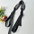 Verstelbare zwarte nylon schouderband met ademende mesh vulling voor extra comfort - Grijs-Zwarte Brede Jacquard Band / Eén maat