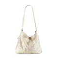 Elegant champagne tote bag with floral jacquard pattern and large capacity for women. - Regular Fit / Champagne