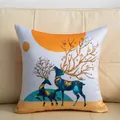 Sierkussen in Scandinavische stijl met artistieke hertenprint voor de bank - 40*40cm / Schitterende toekomst