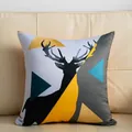 Modern Nordic decorative throw pillow cover featuring creative geometric deer print - 40*40cm / Deer Harmony