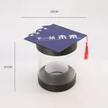 25x21cm διαφανές κουτί δώρου λουλουδιών σε στυλ καπέλου αποφοίτησης με φούντα - Επόμενος Σταθμός Μέλλον / 25*21cm