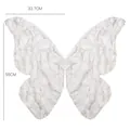 Alas de mariposa blancas con textura para decoración floral, tamaño 55x33,7 cm - Ángel / 1 paquete