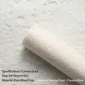 Papier de fleurs de rêve crème texturé, 50x70cm, emballage floral décoratif élégant - Papier Onirique Importé / 5 Pièces/Paquet (50x70cm) / Blanc Cassé