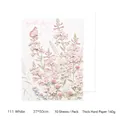 Papier emballage fleur blanc premium bord ondulé motif floral 3D 37x50cm 10 feuilles - 37*50cm (10 Feuilles/Paquet) / Blanc