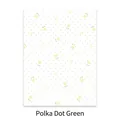 Light green floral wrapping paper featuring polka dots and tiny yellow rose patterns - 10 Sheets/Pack (44*58cm) / Polka Dot Green