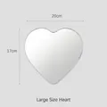 Large heart-shaped decorative mirror for floral bouquets and DIY crafts, 20x17cm. - Large Heart Style (Acrylic Mirror) / 20x17cm