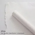 White handmade textured paper for flower wrapping, 55x40cm, set of 5 sheets per pack. - Small (55*40cm) / White