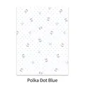 Polka dot blue floral wrapping paper with roses and bows pattern for flower bouquets - 10 Sheets/Pack (44*58cm) / Blue Polka Dots